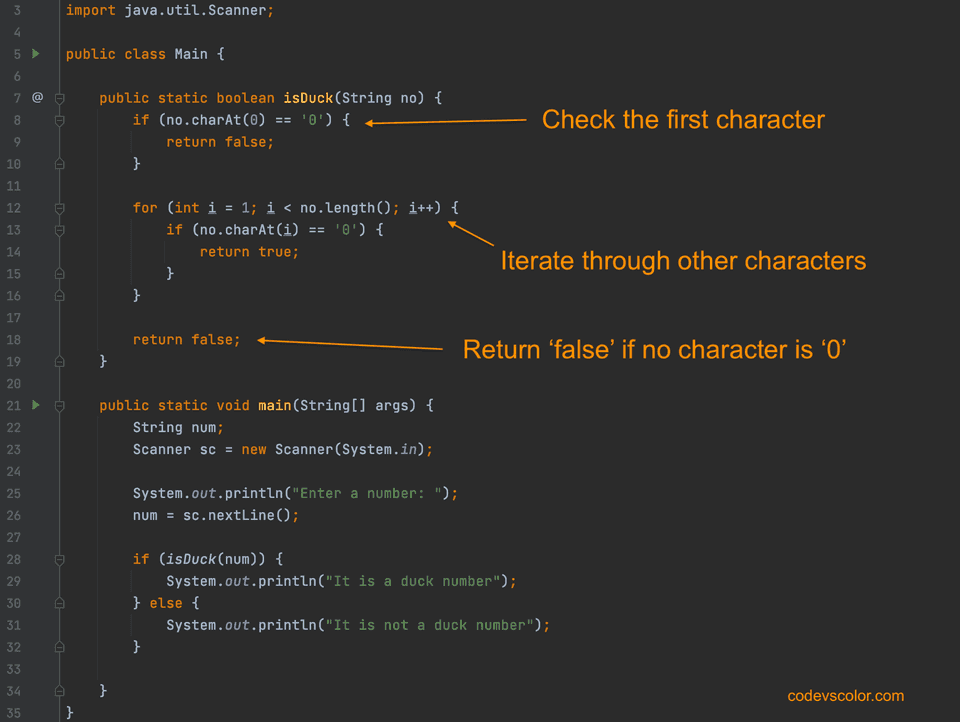 Java check duck number