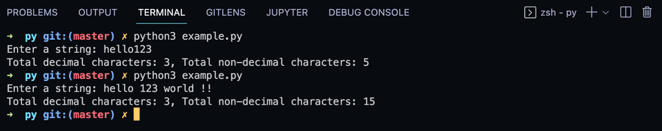 Python string isdecimal example