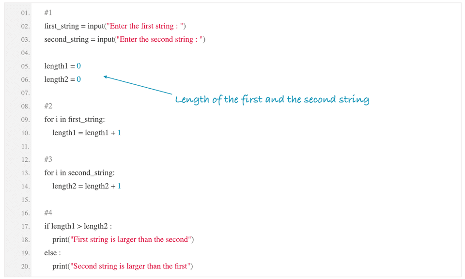 python find larger string