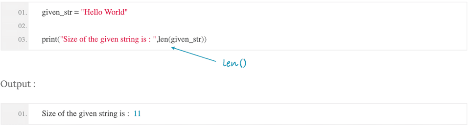 python find length of string