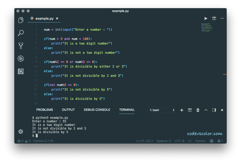 python logical operator