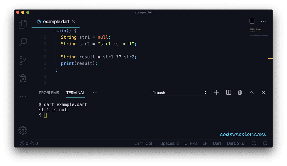 Dart conditional expression