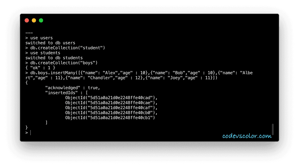 mongodb skip example