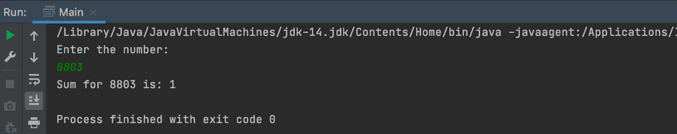 Java find sum digits until a single-digit is found