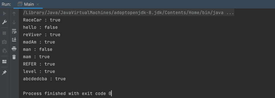 Java check string palindrome or not