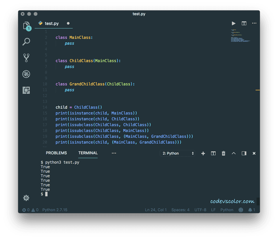 python isinstance issubclass explanation