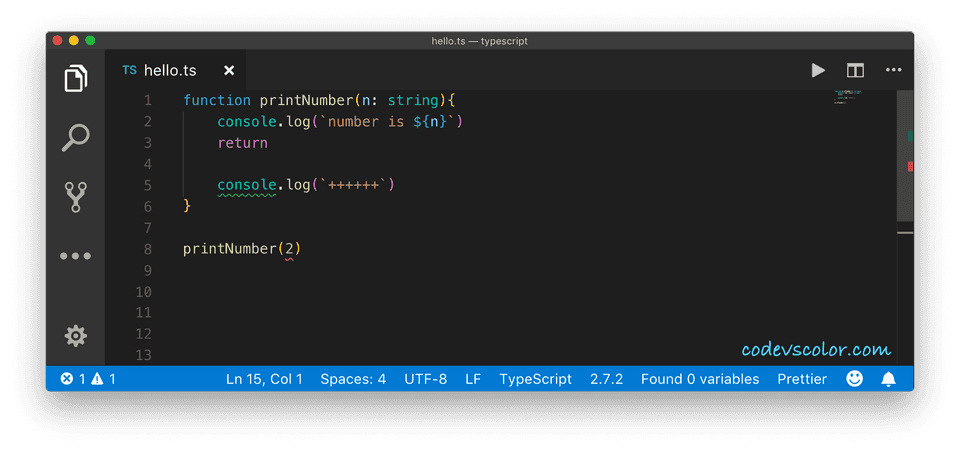 TypeScript VScode example