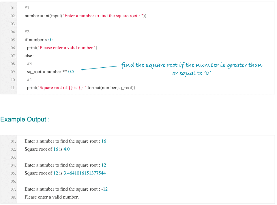 python find square root 