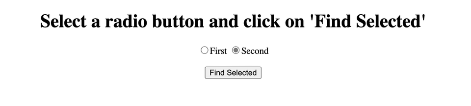 javascript get selected radio button