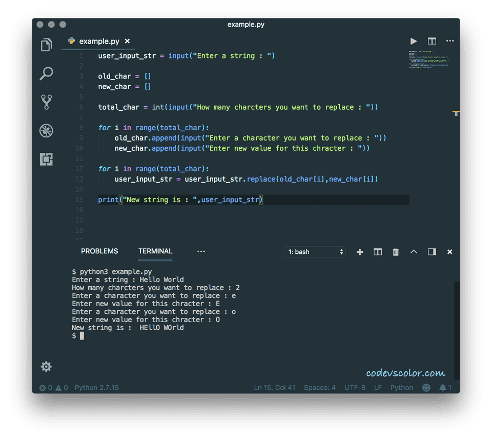 python replace character or substring in string