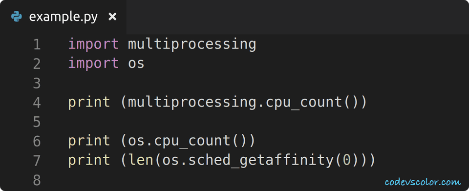 python find cpu count