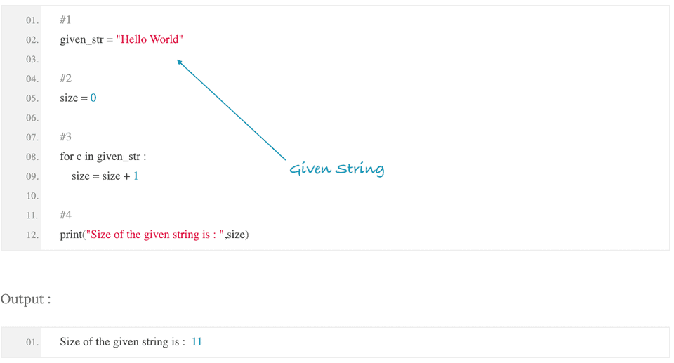 python find length of string