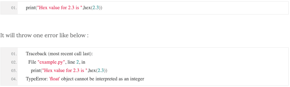 python int float to hex