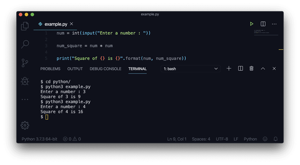 Python find square multiplication