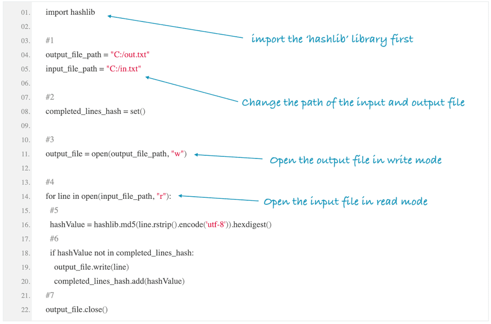 python remove duplicate lines from file