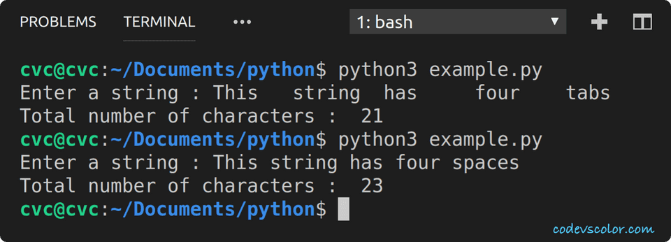 python count total characters in string