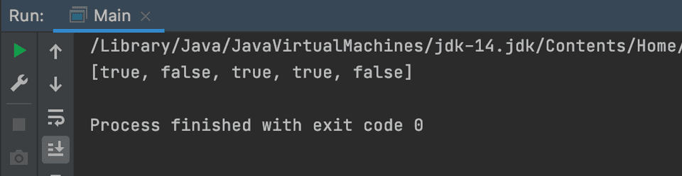 java boolean array to string array