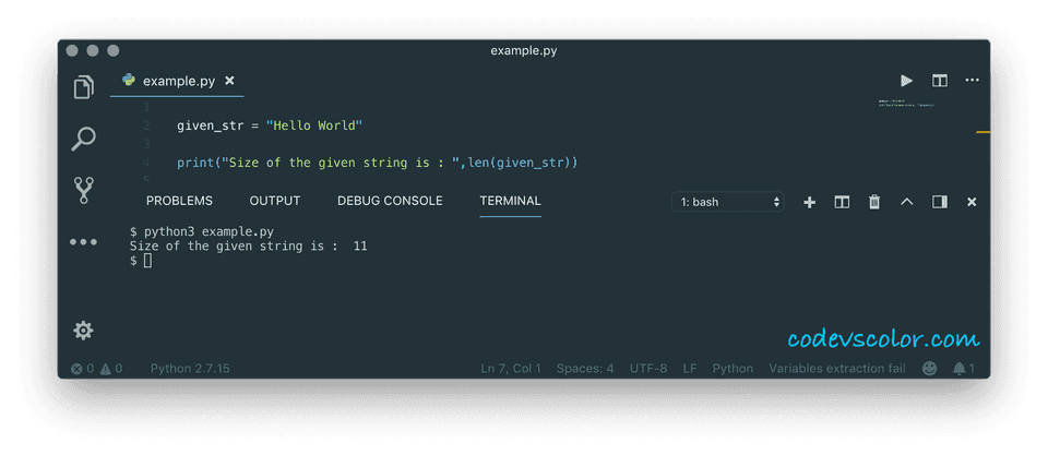 python find string length