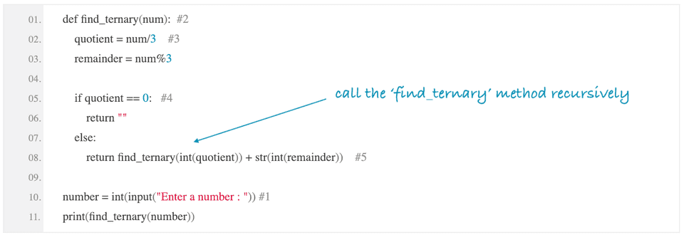 python decimal to ternary