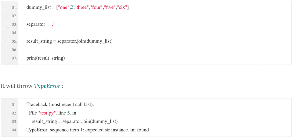 python list to string