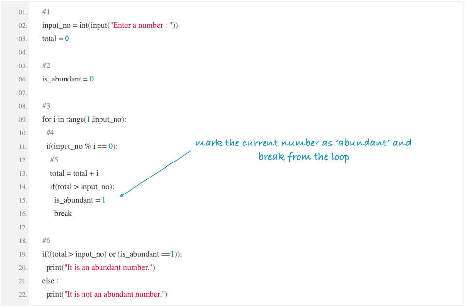 python program check abundant excessive