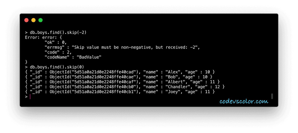 mongodbb skip example4