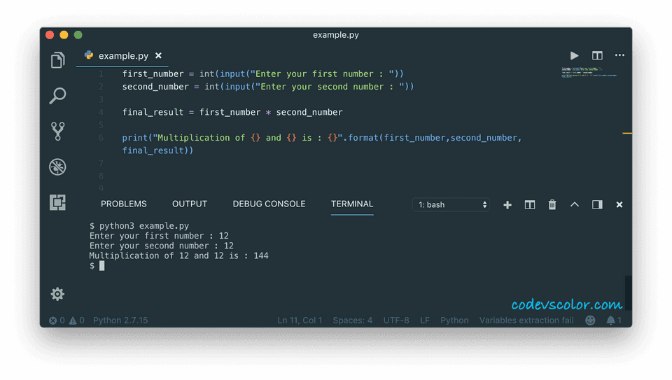 python find multiplication two numbers