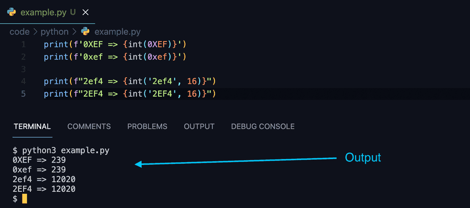 Python hex to decimal