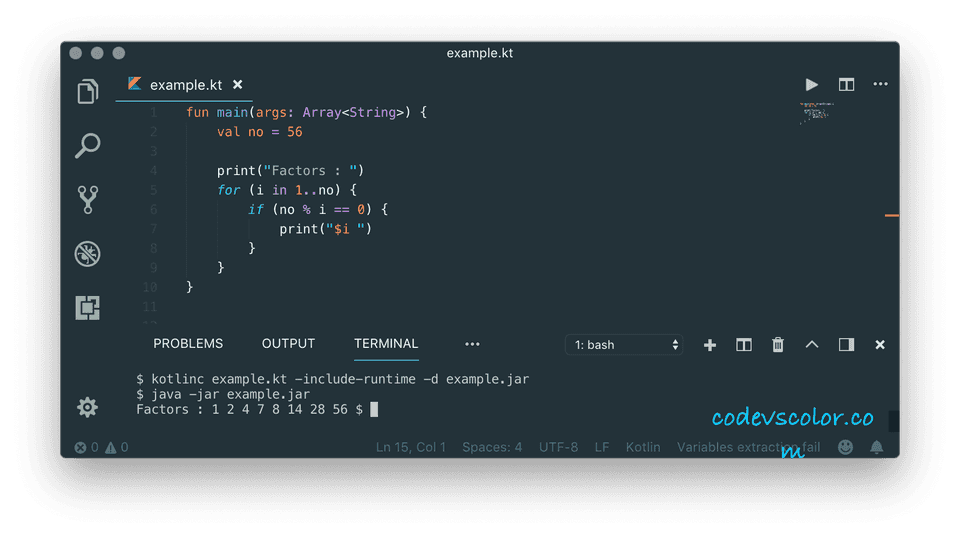 kotlin find factors of number