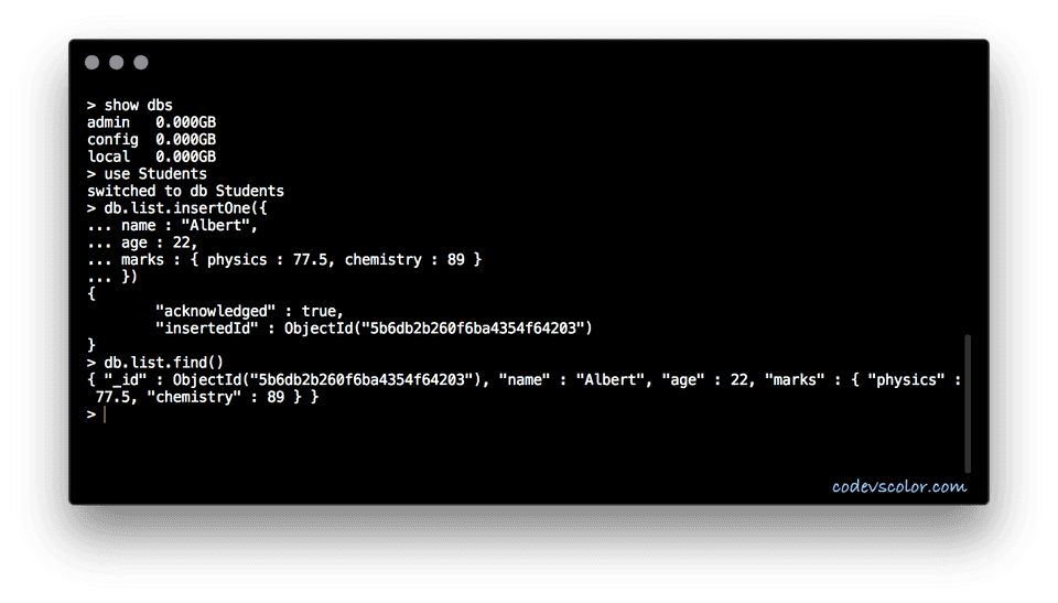 mongo check value type