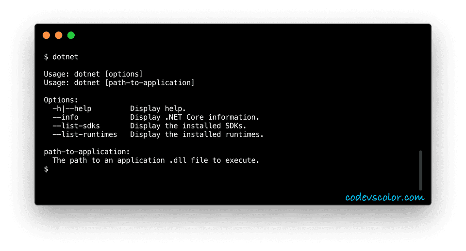 run c sharp program from the terminal